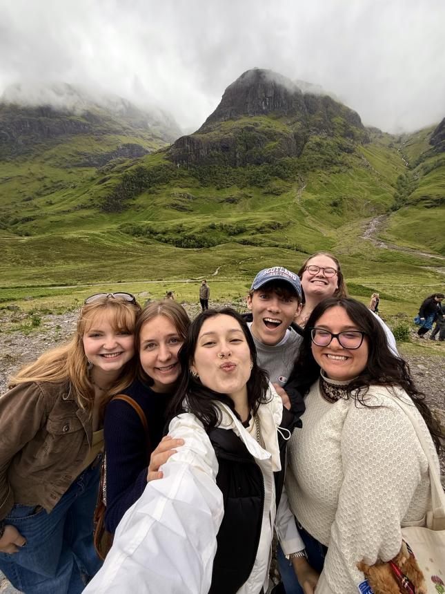 group of students in the highlands