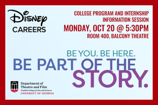 Disney careers logo with the phrase "Be you. Be here. Be part of the story."